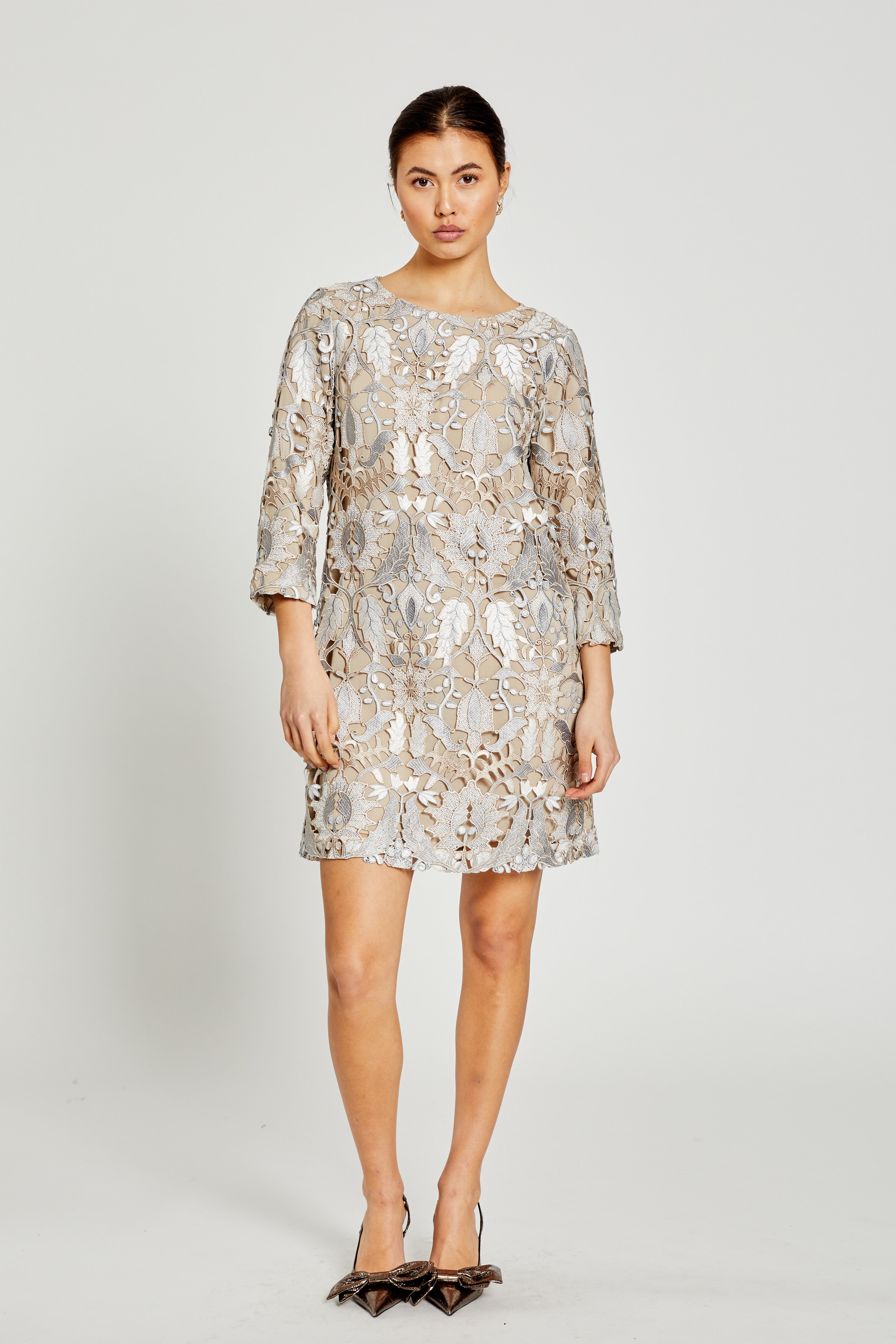 AbutilonBBKata dress - Silver Beige – BRUUNSBAZAAR.COM