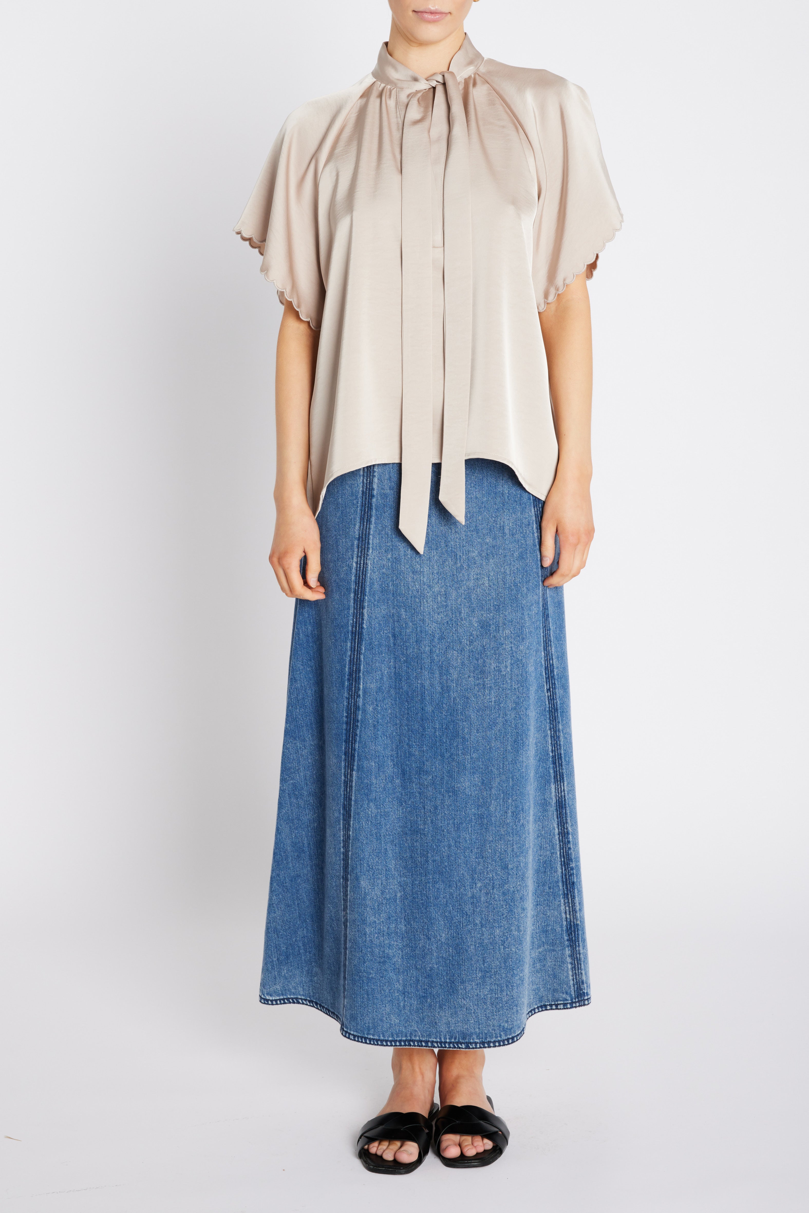 Bardi V-Neck Blouse Brazilian Sand