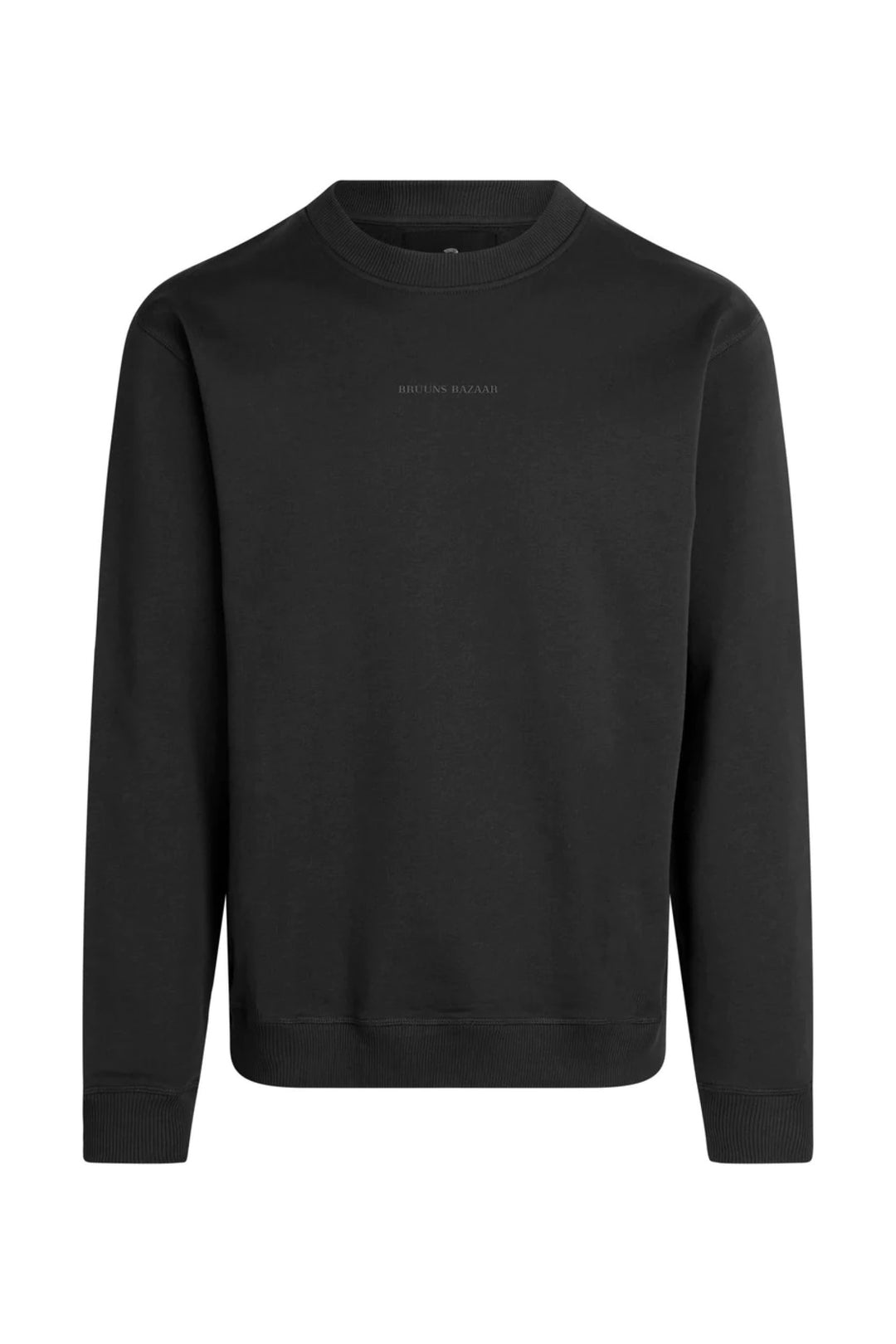 Bruuns Bazaar Men BirkBBBail crew neck sweat Sweatshirt Black