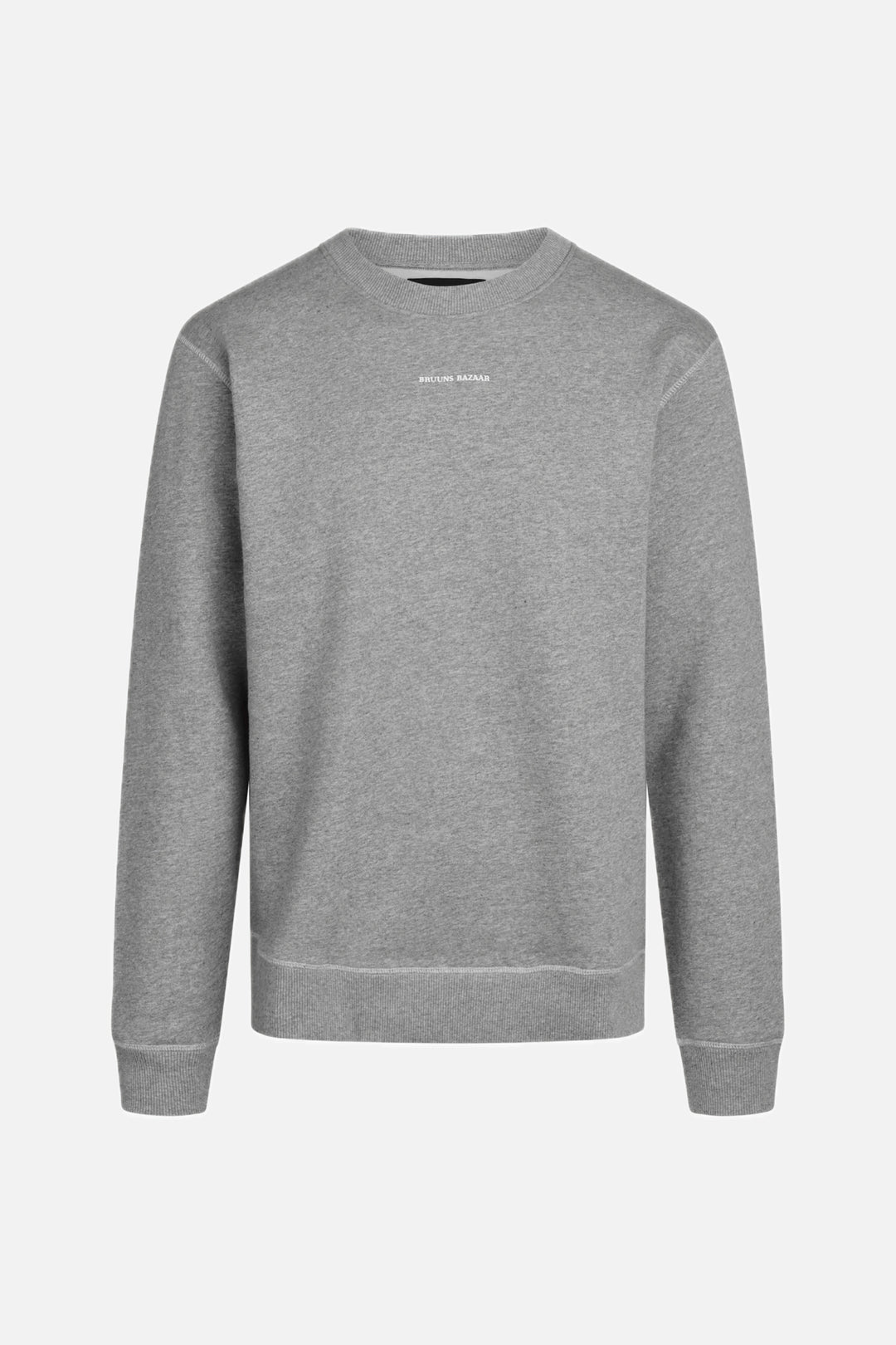 Bruuns Bazaar Men BirkBBBail crew neck sweat Sweatshirt It grey melange