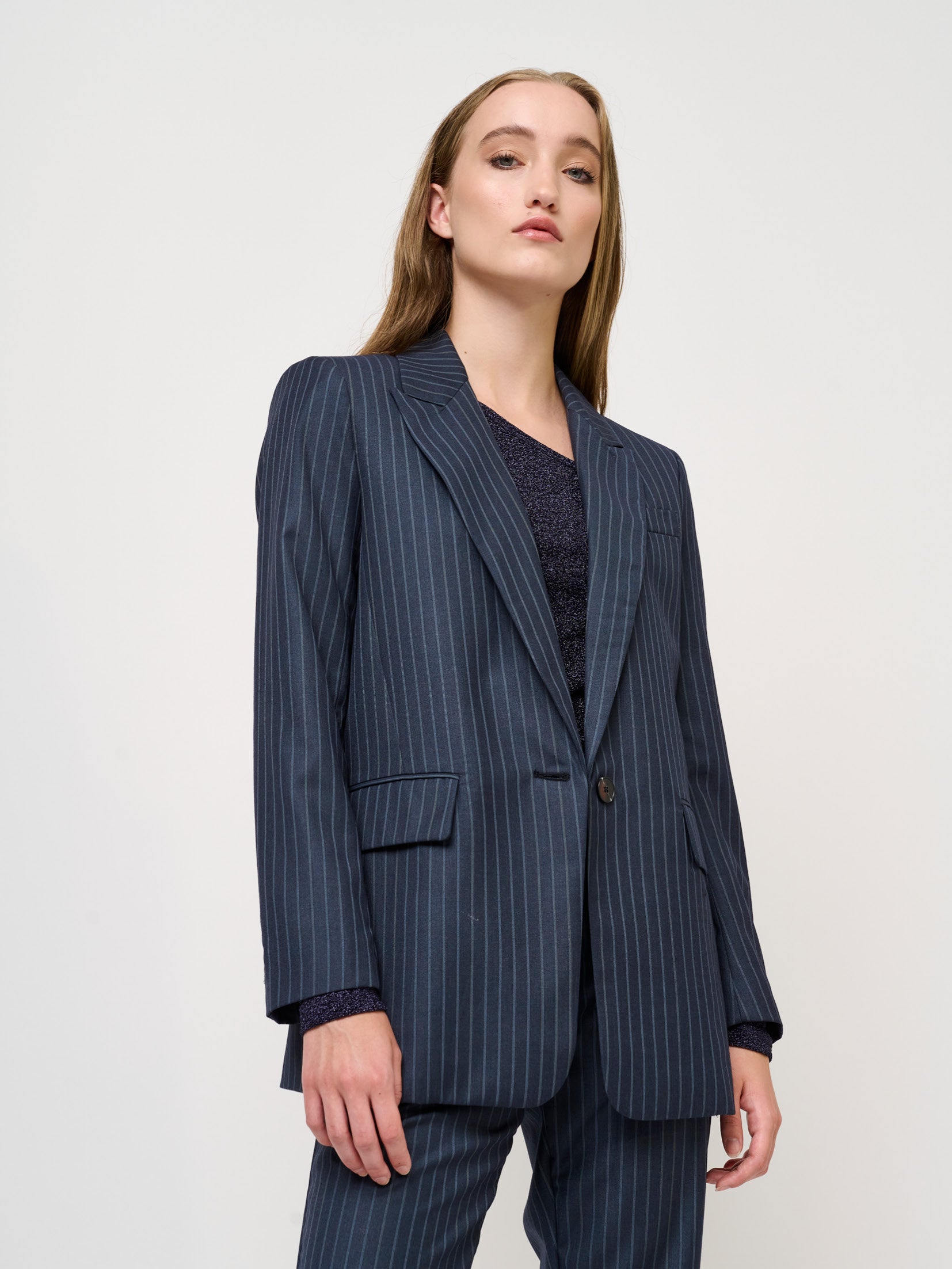 Striped sale blazer womens