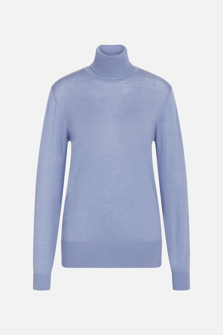 Bruuns Bazaar Women CharleneBBRoll Neck knit Knit Vista blue