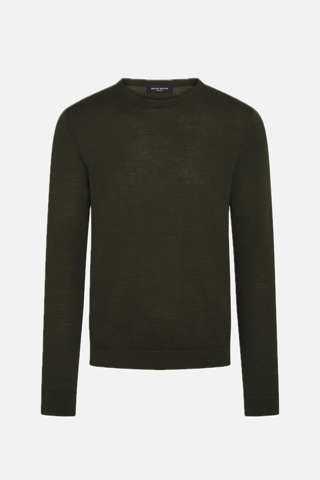 Bruuns Bazaar Men CharlesBB Crew Neck Knit Dark green