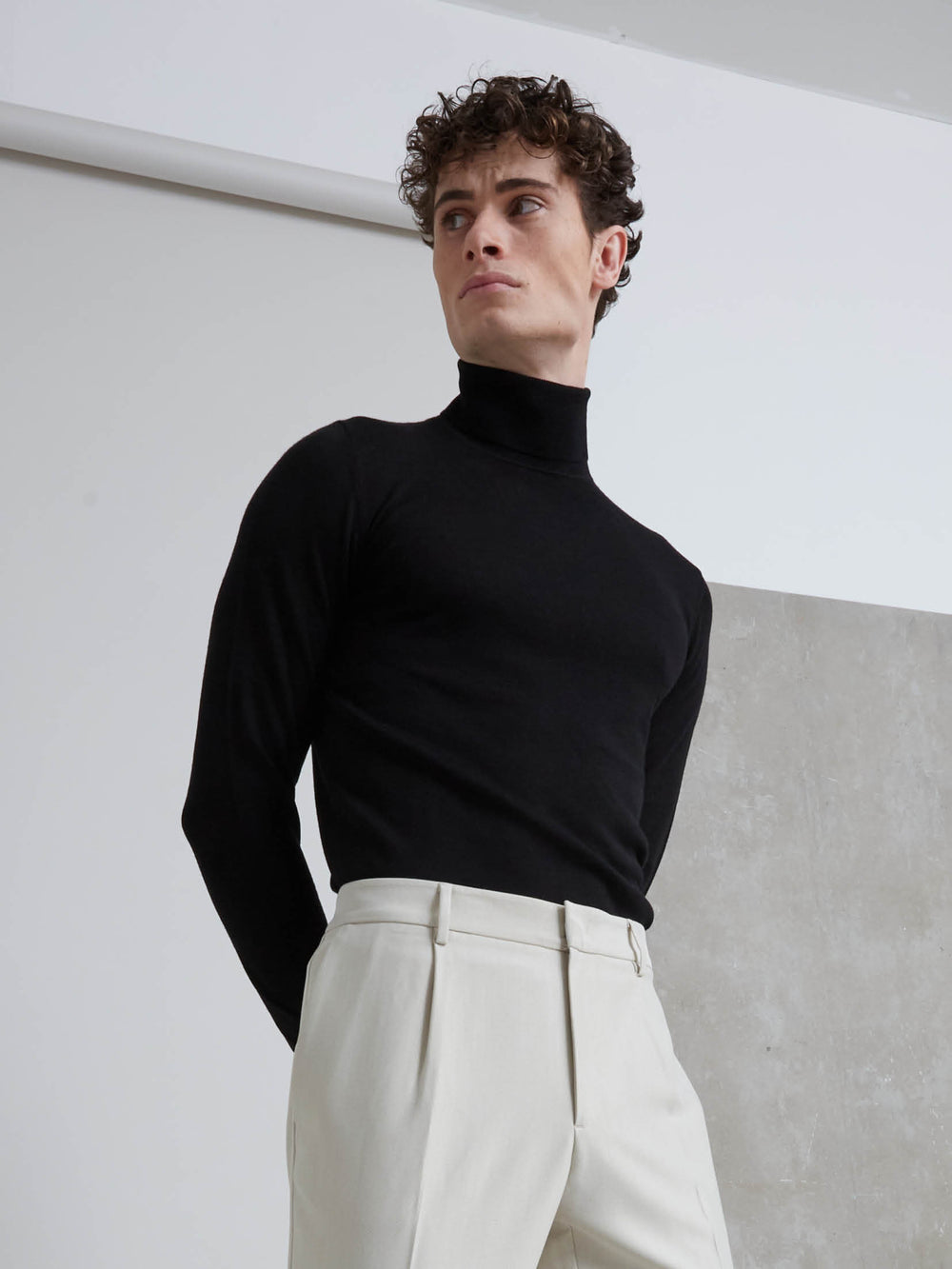 Bruuns Bazaar Men CharlesBB roll neck Knit Black