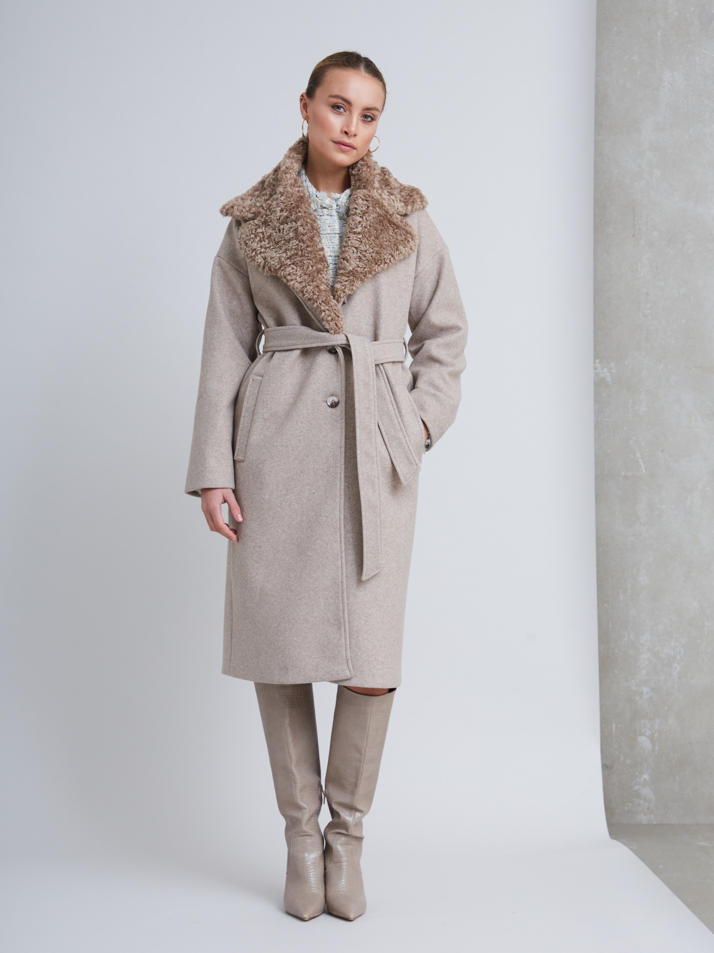 DurioBBJezza coat - Beige Melange