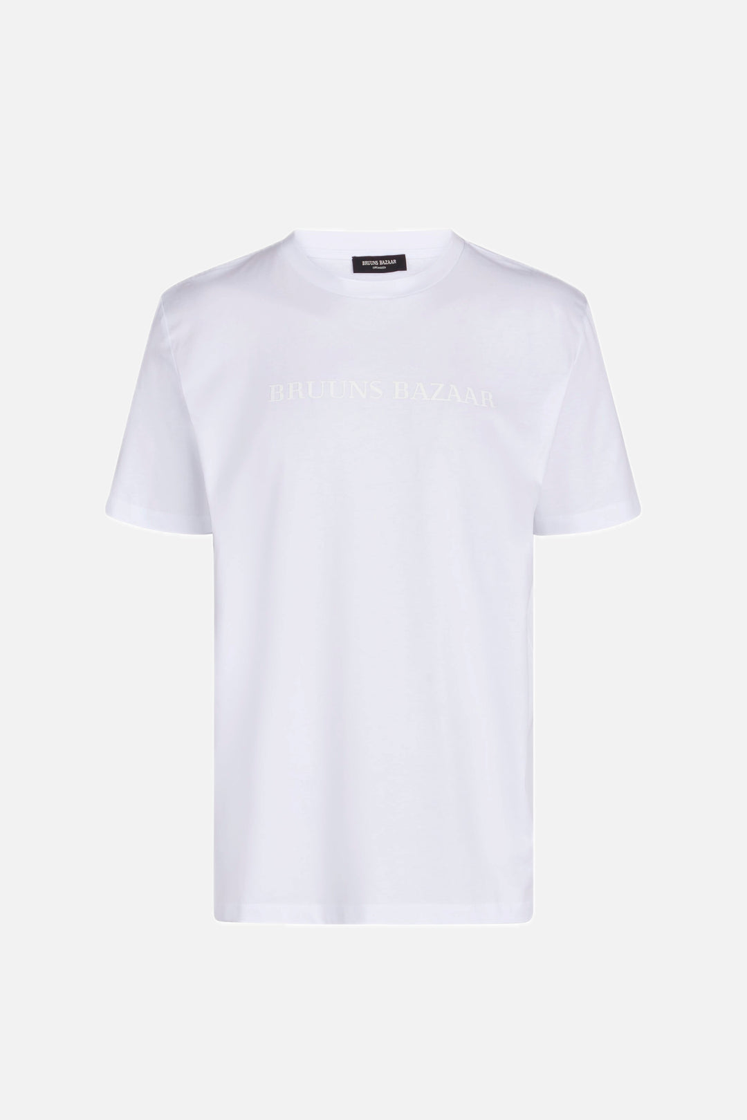 Bruuns Bazaar Men GusBBLogo tee T-shirts White