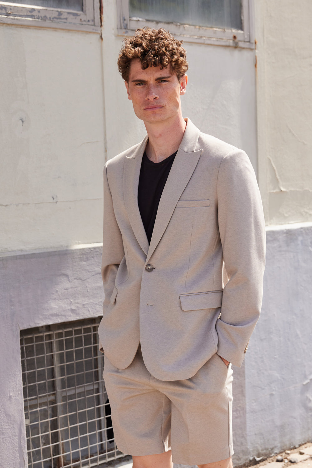 Bruuns Bazaar Men LayBBFranco blazer Blazer Beige Melange