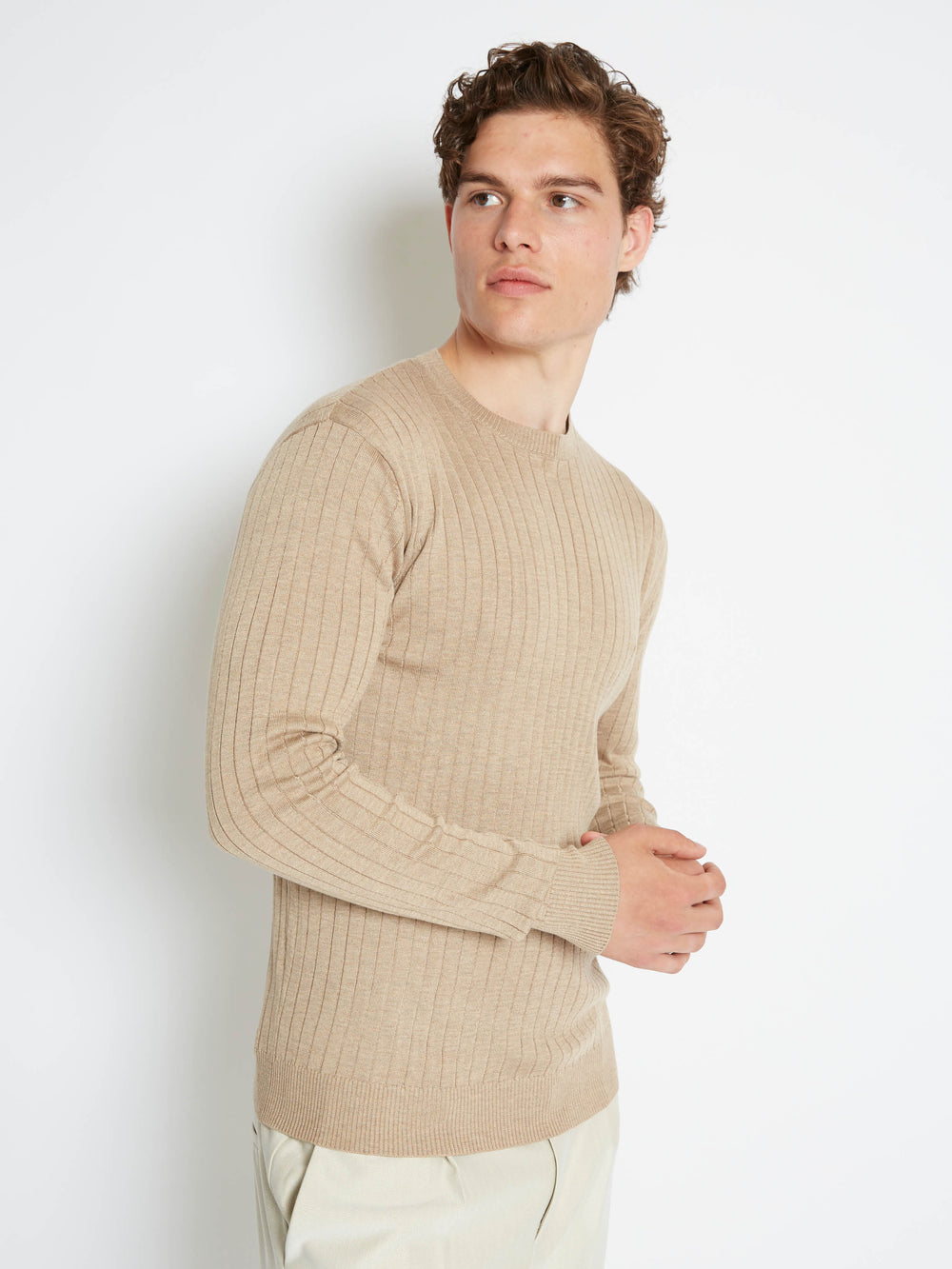 Bruuns Bazaar Men LeoBBRivee knit Knit Camel
