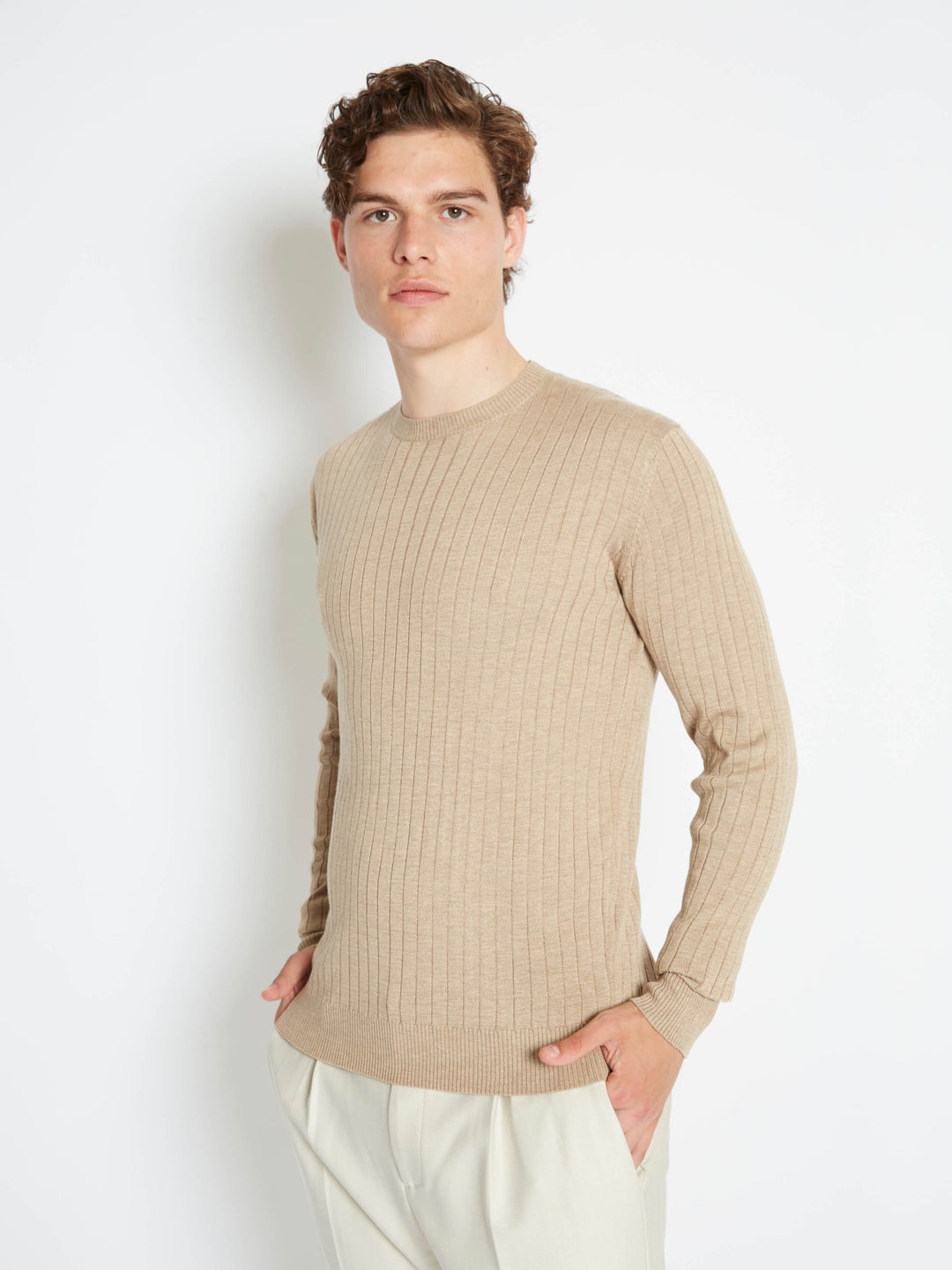 Bruuns Bazaar Men LeoBBRivee knit Knit Camel
