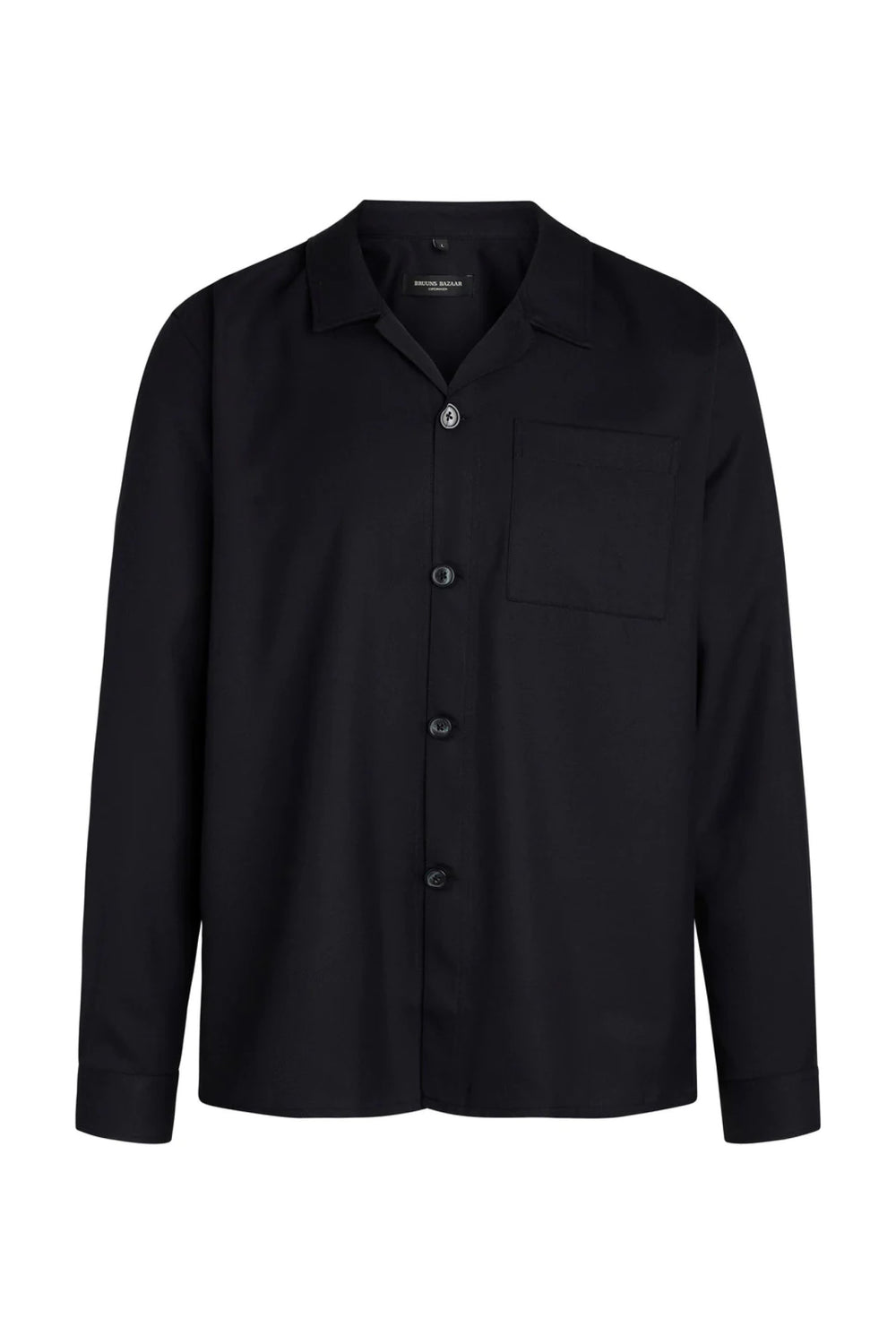 Bruuns Bazaar Men MicksBBStone shacket Shirts Black