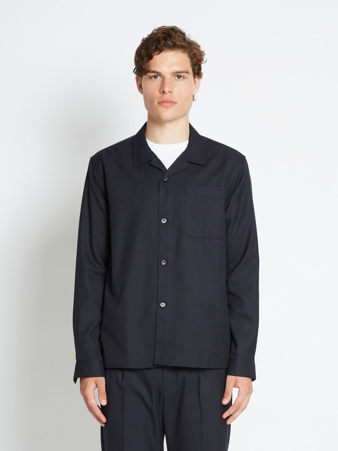 Bruuns Bazaar Men MicksBBStone shacket Shirts Navy