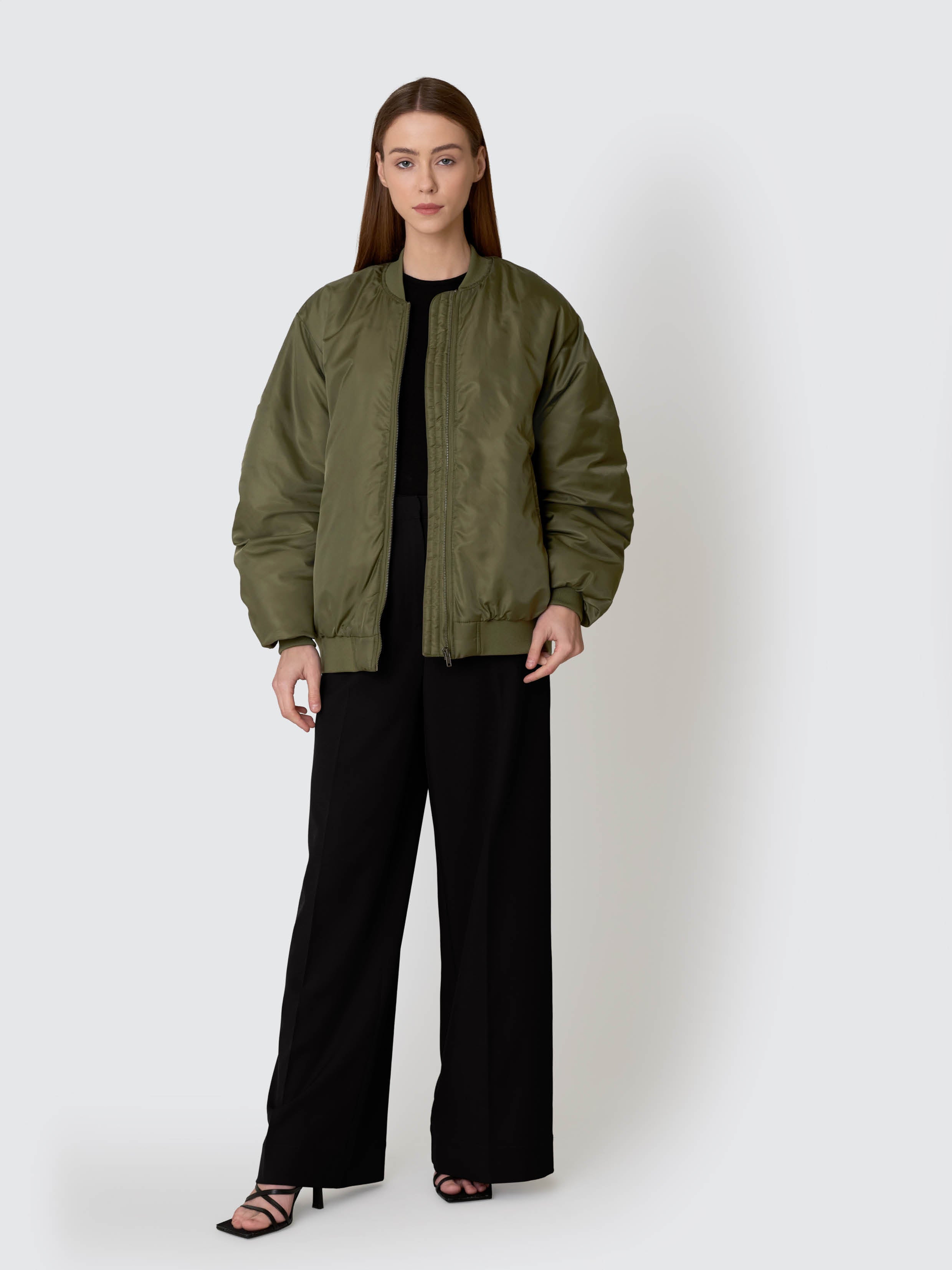 Forest green bomber jacket best sale