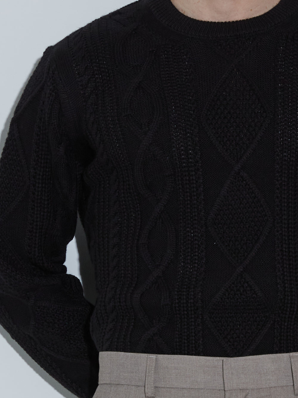 Bruuns Bazaar Men RaymondBBCable knit Knit Black