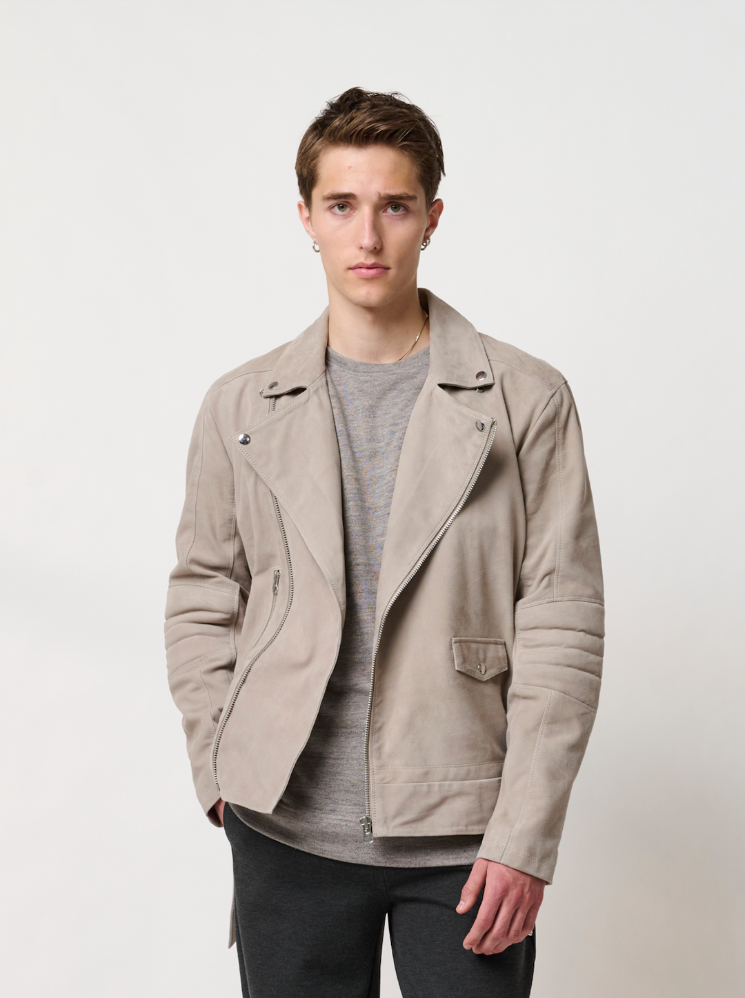 Bruuns Bazaar Men SuedeBBFelix Jacket Outerwear Roasted Grey