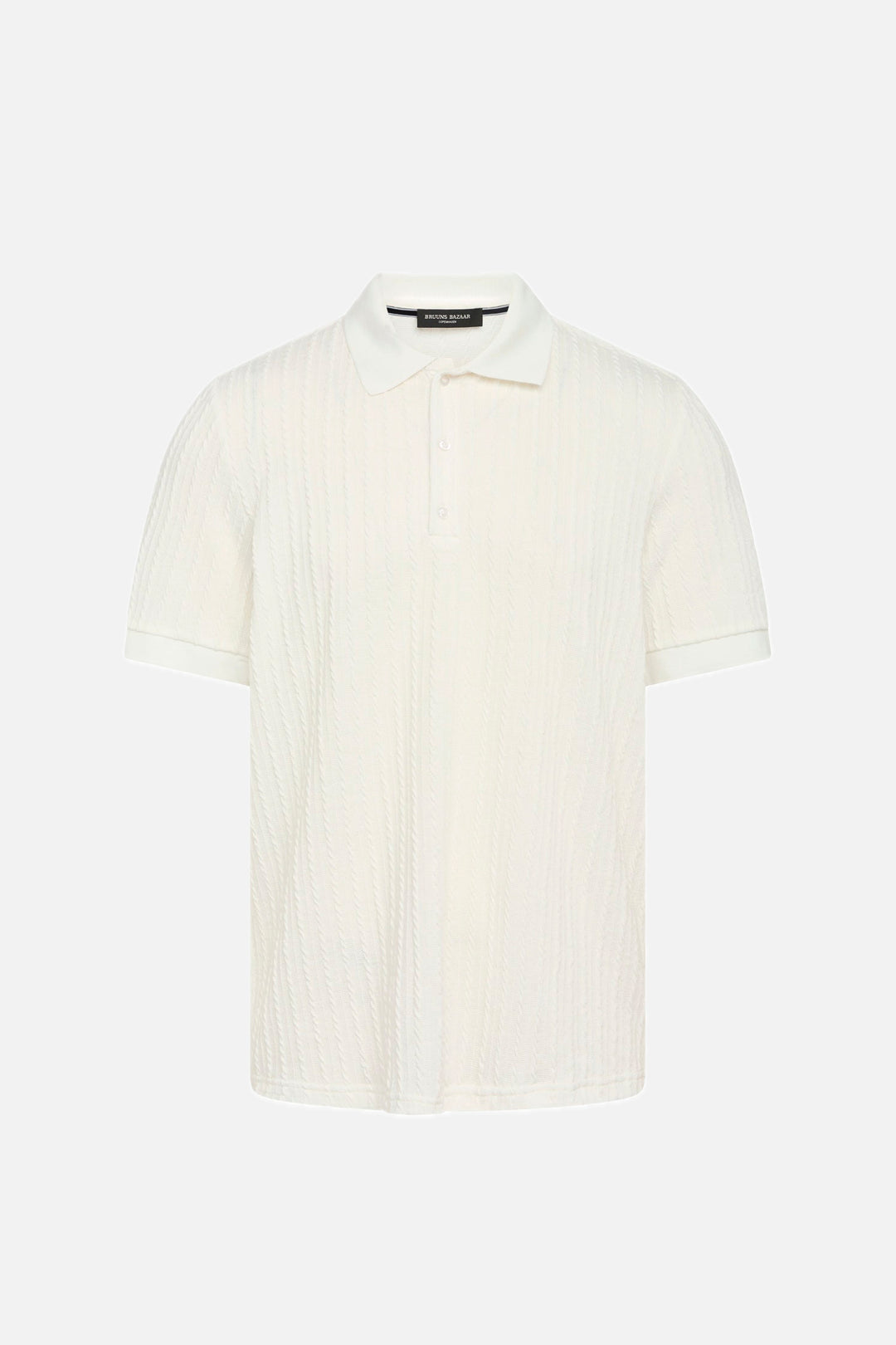 Bruuns Bazaar Men TwistedBBGonzales polo t-shirt T-shirts White