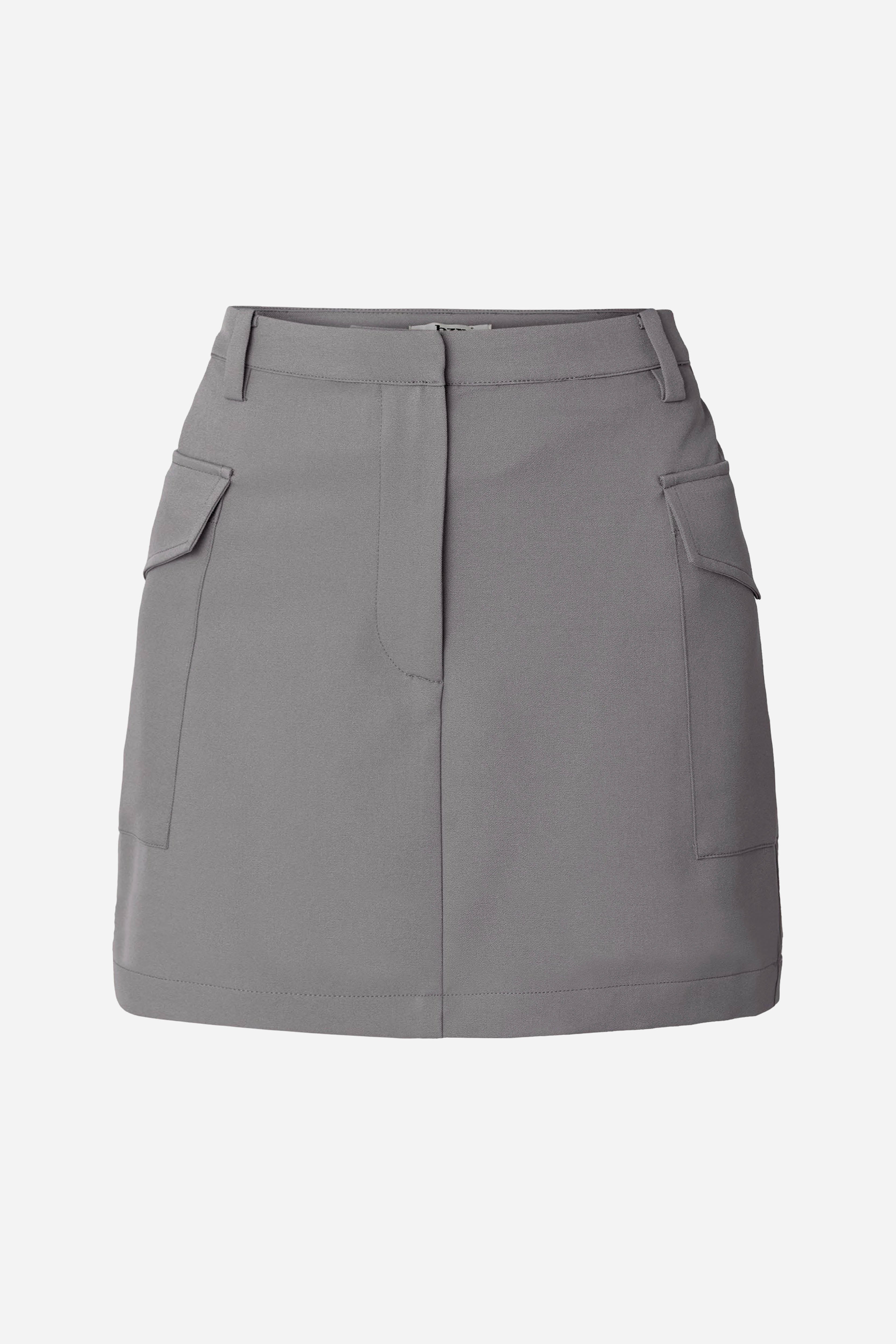 ◇KHAKIPOINT◇ Mini Skirt Pants gray Twill Trouser Mini Skirt