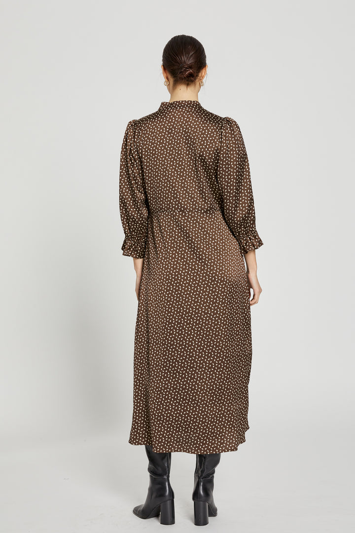 Bruuns Bazaar Women AcaciaBBClarena dress Dress Brown/cream dot print