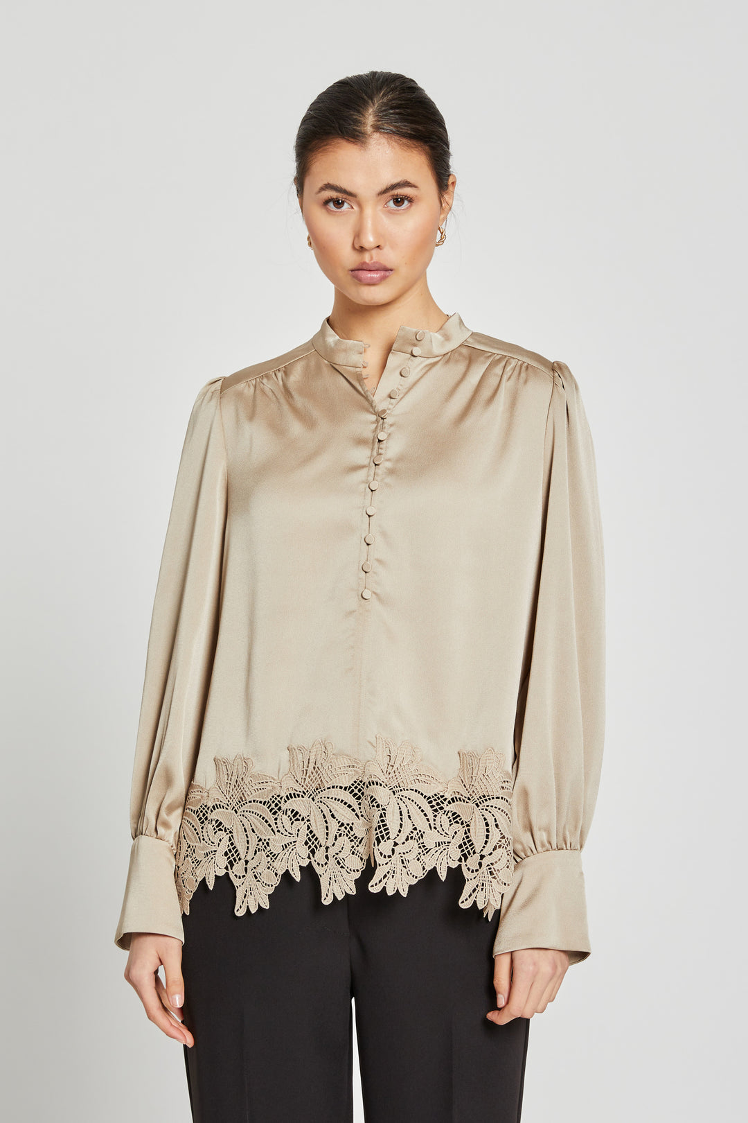 Bruuns Bazaar Women AcaciaBBKatara blouse blouse Plaza Taupe