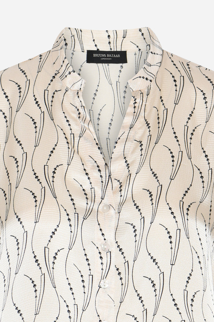 Bruuns Bazaar Women AcaraBBLicys shirt Shirts Wavy print White cream