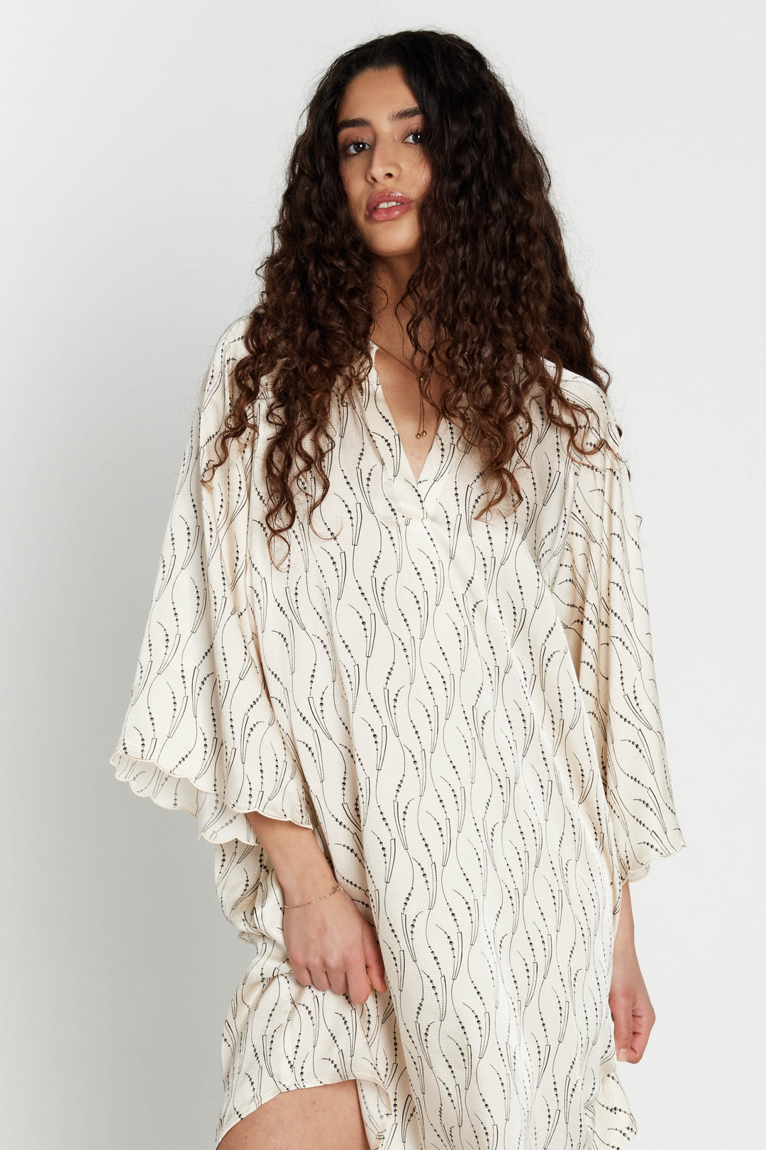 Bruuns Bazaar Women AcaraBBWendisa dress Dress Wavy print White cream