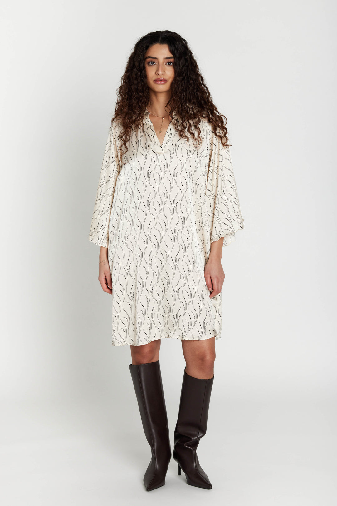 Bruuns Bazaar Women AcaraBBWendisa dress Dress Wavy print White cream