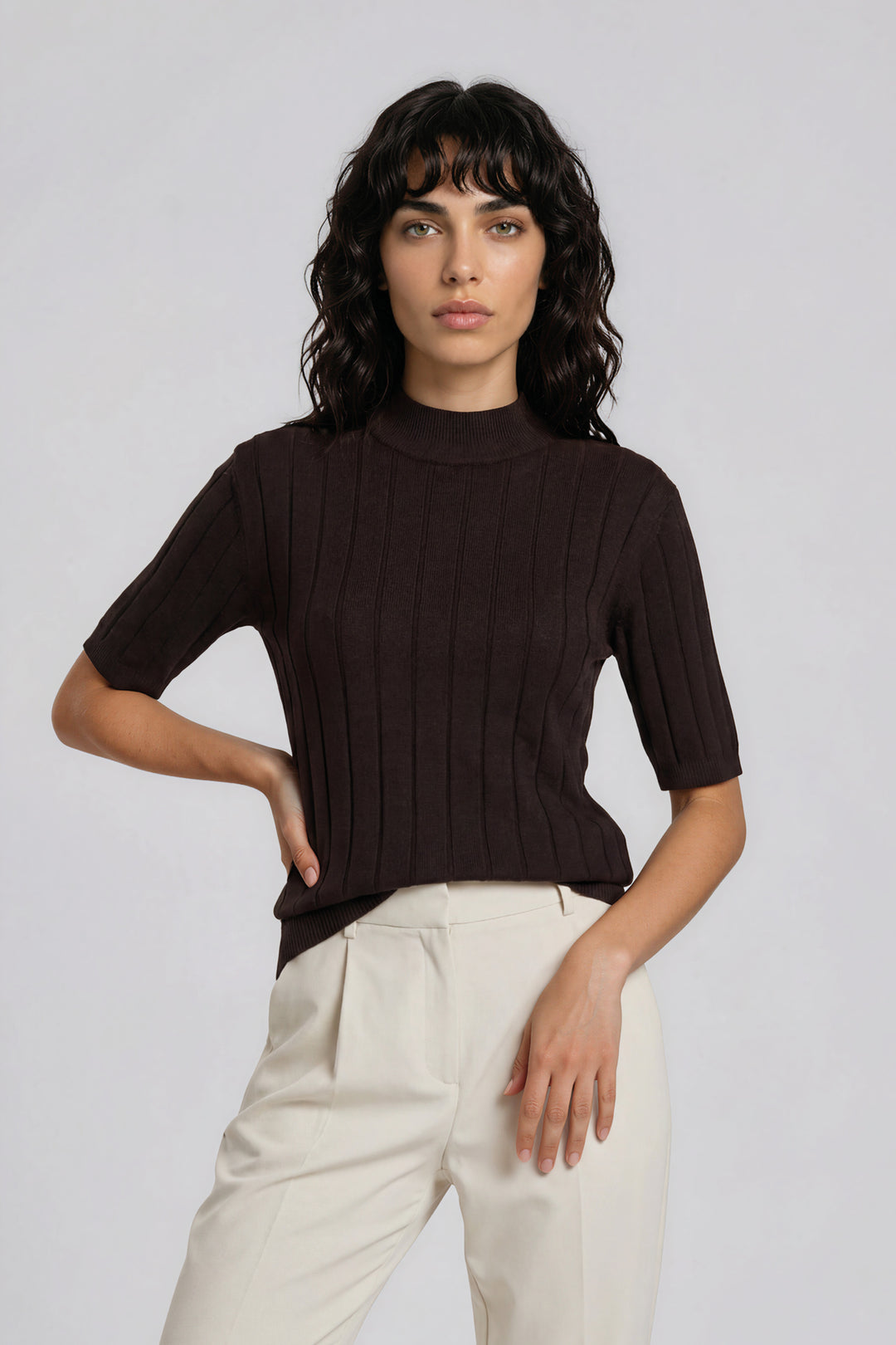 Bruuns Bazaar Women AnemoneBBGlady knit Knit Chocolate brown