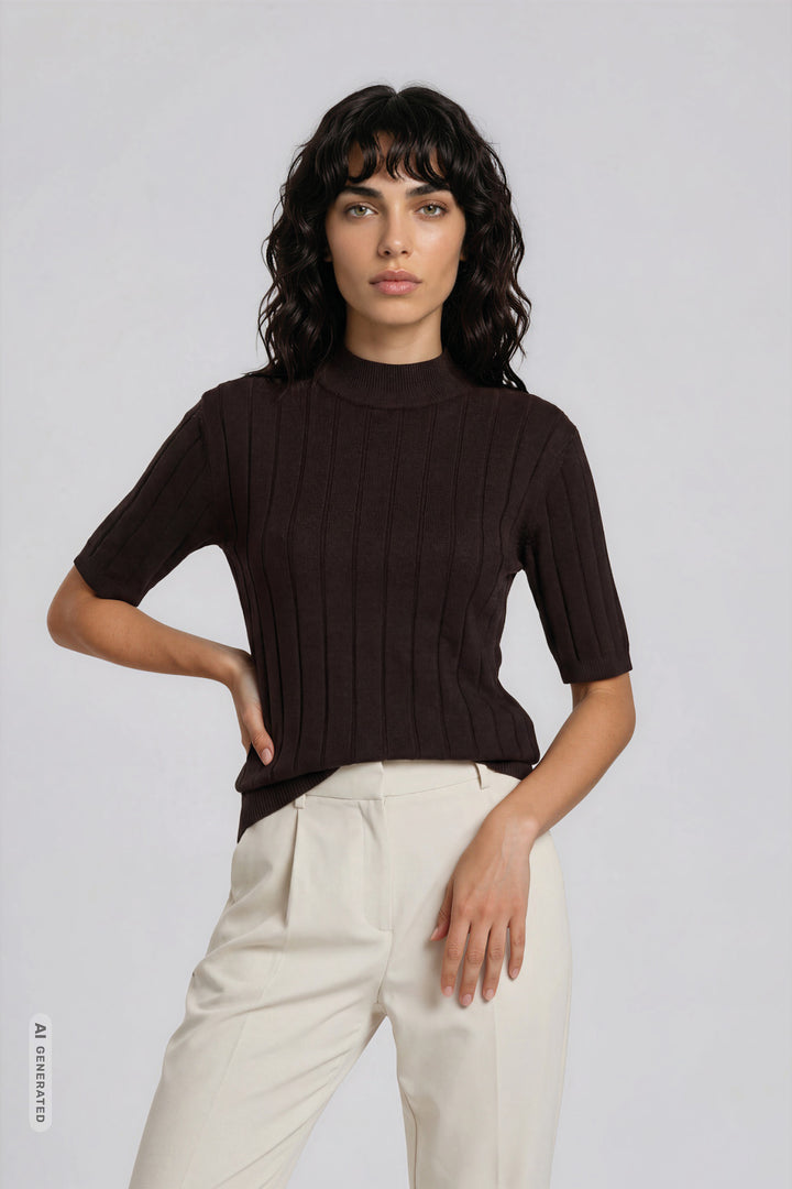 Bruuns Bazaar Women AnemoneBBGlady knit Knit Chocolate brown
