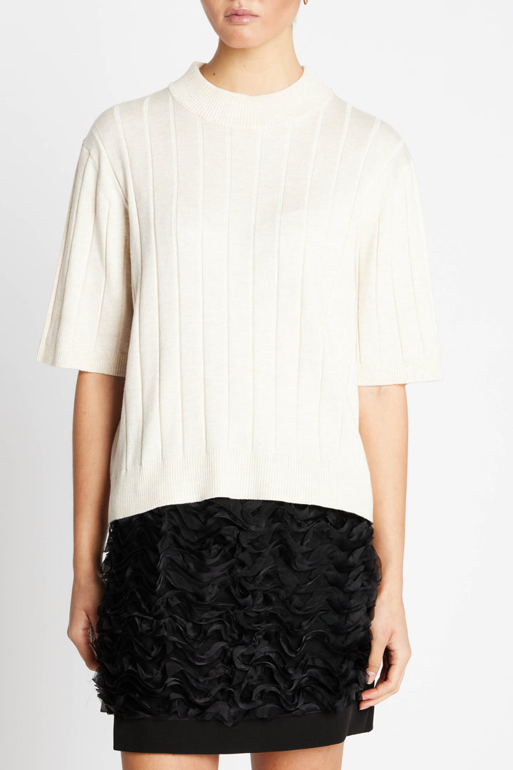 Bruuns Bazaar Women AnemoneBBGlady knit Knit White Cream melange