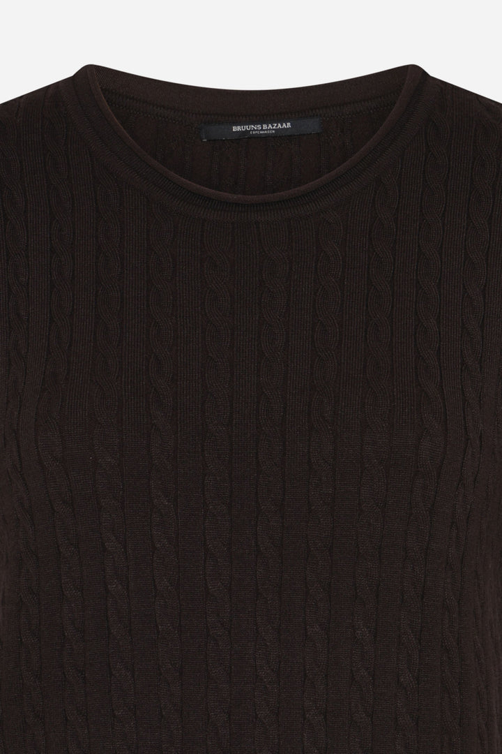 Bruuns Bazaar Women AnemoneBBGlenda knit Knit Chocolate brown