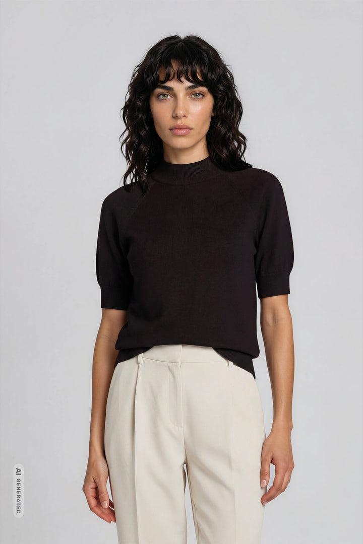Bruuns Bazaar Women AnemoneBBHalias knit Knit Chocolate brown
