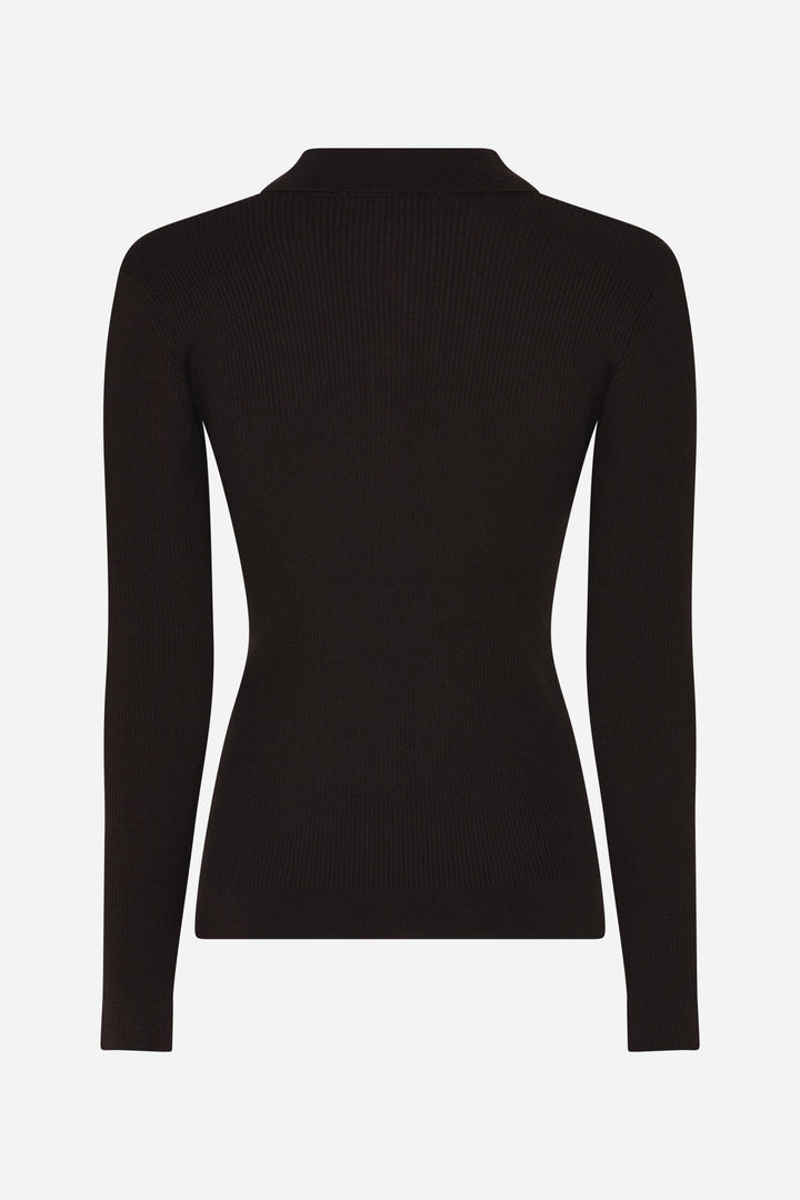 Bruuns Bazaar Women AnemoneBBValea knit polo Knit Chocolate brown