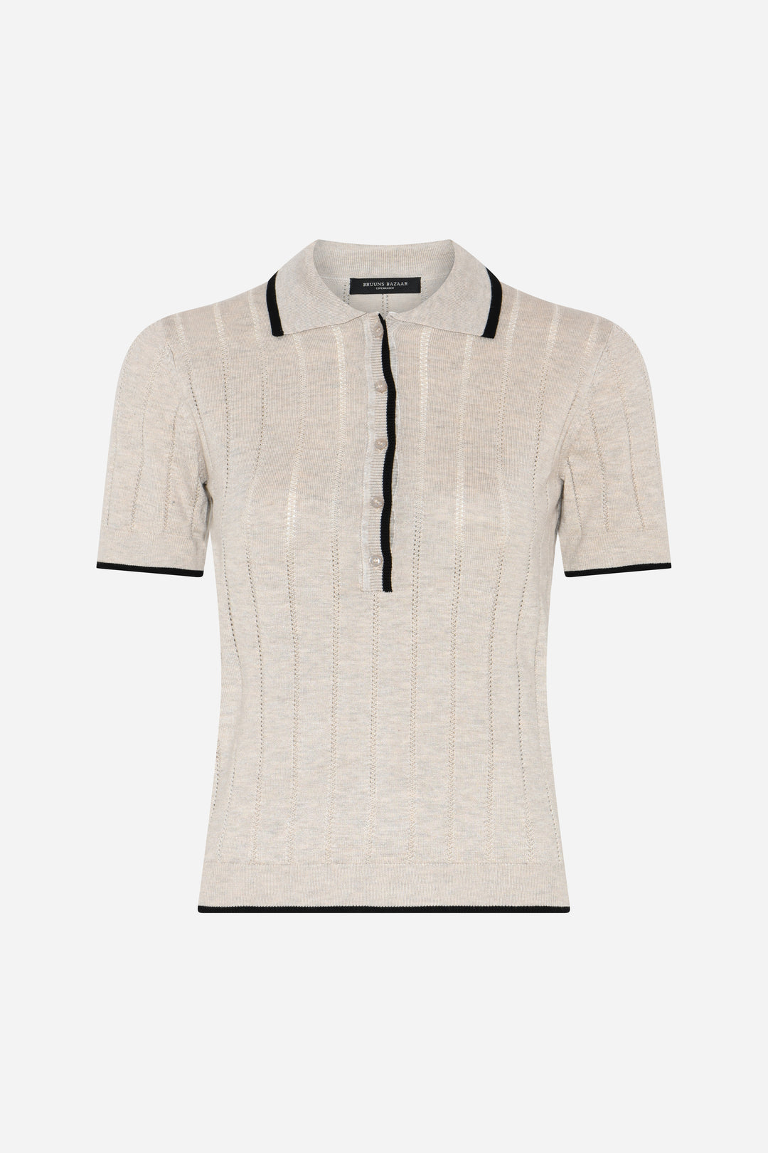 Bruuns Bazaar Women AnemoneBBValnenzia knit polo Knit Sand Melange