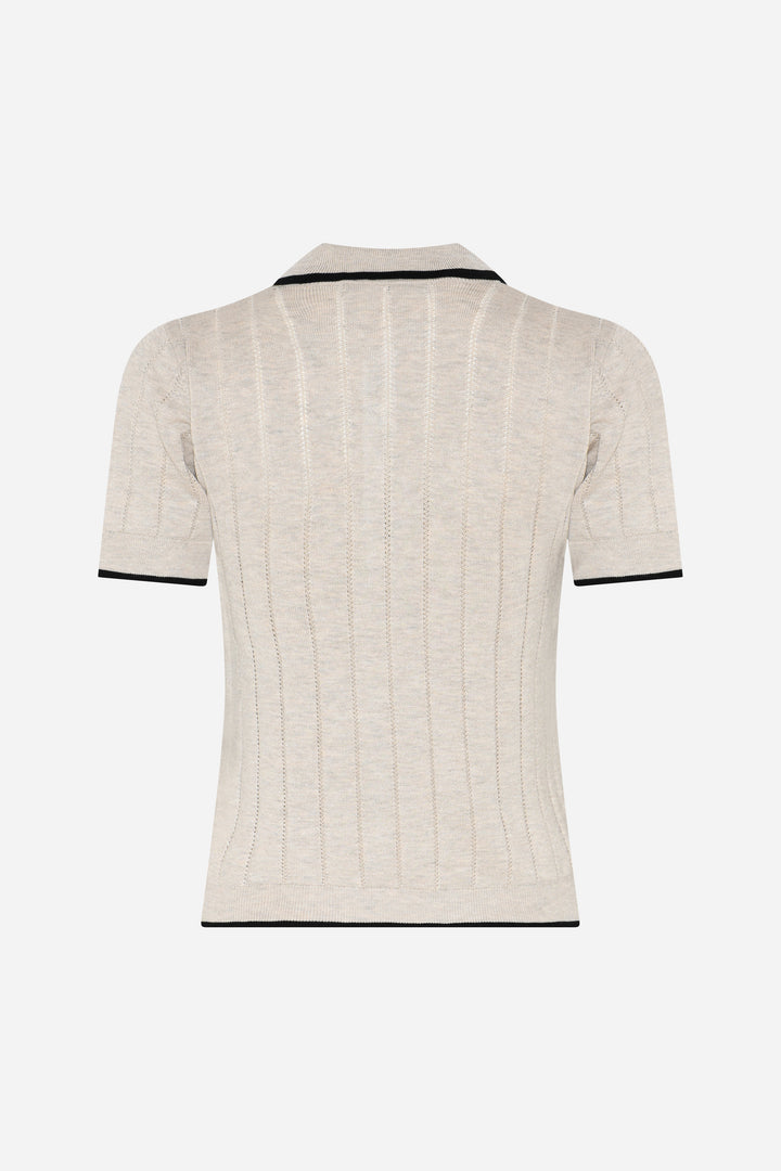 Bruuns Bazaar Women AnemoneBBValnenzia knit polo Knit Sand Melange