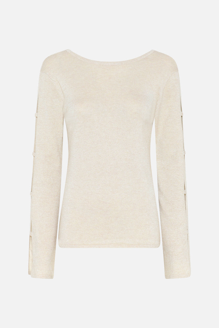 Bruuns Bazaar Women AnemonesBBYasmin knit Knit White Cream / White lurex