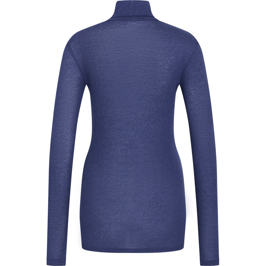 Bruuns Bazaar Women AngelaBB Roll neck T-shirts Medieval Blue