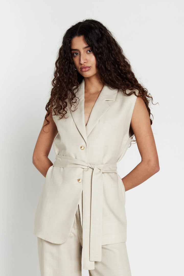 Bruuns Bazaar Women AphandraBBEwe vest Blazer .Sand