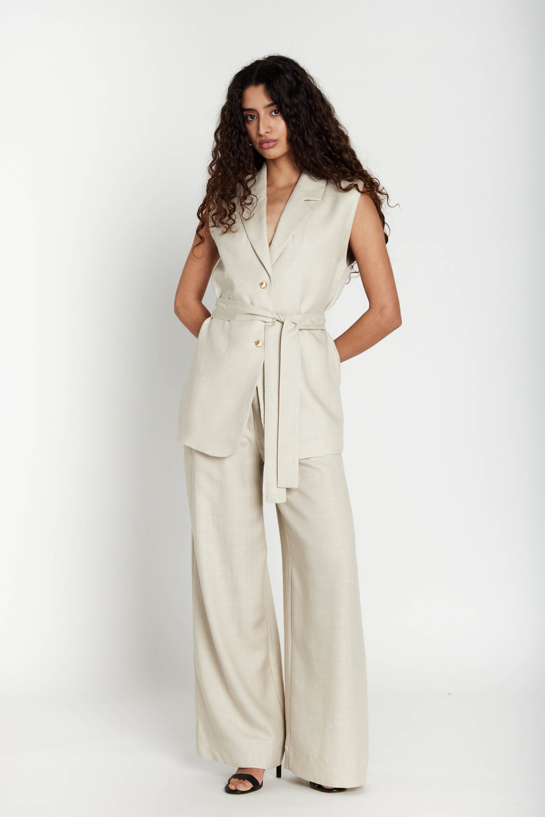 Bruuns Bazaar Women AphandraBBEwe vest Blazer .Sand