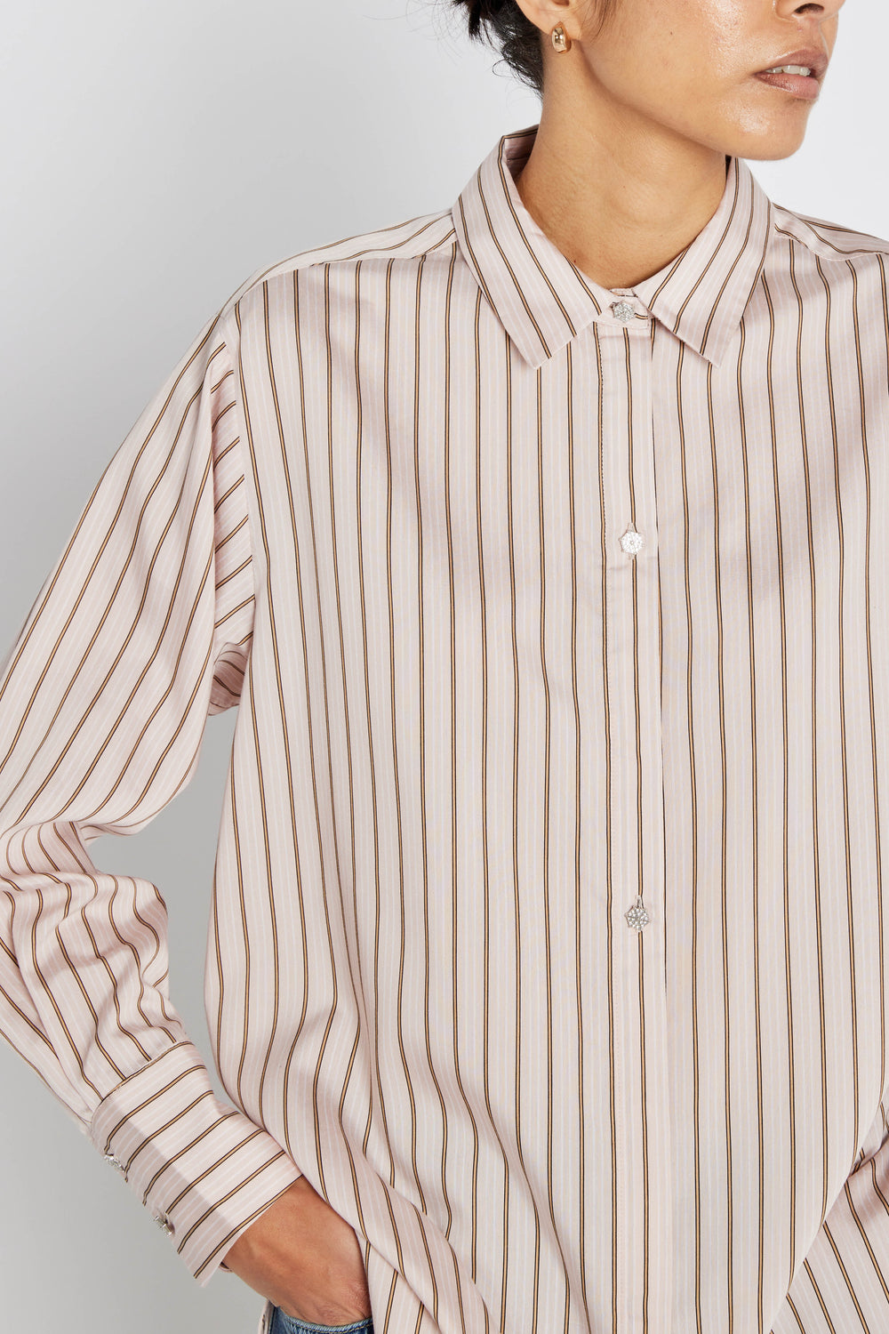 Bruuns Bazaar Women ArengaBBYina shirt Shirts Primrose Pink stripe