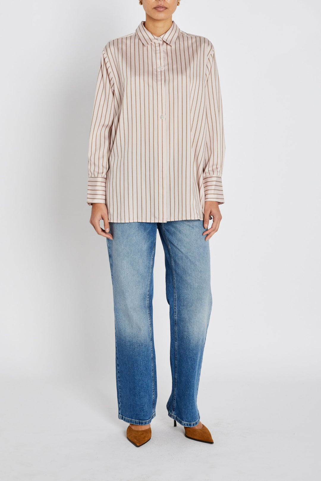 Bruuns Bazaar Women ArengaBBYina shirt Shirts Primrose Pink stripe