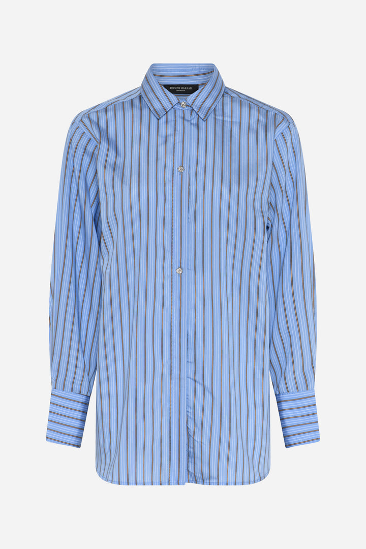 Bruuns Bazaar Women ArengaBBYina shirt Shirts Sky Blue stripe