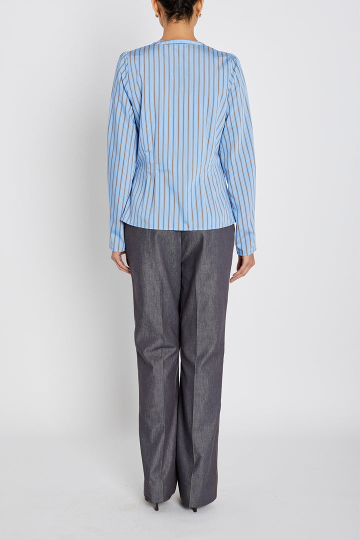 Bruuns Bazaar Women ArengaBBZea shirt Shirts Sky Blue stripe