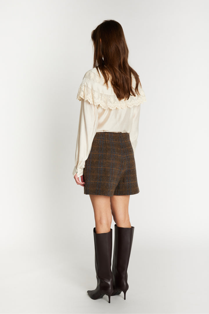 Bruuns Bazaar Women AroniaBBNadino shorts Shorts Brown Check
