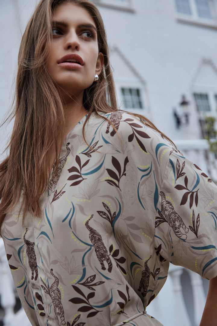 Bruuns Bazaar Women BarcellaBBJanata dress Dress Vanilla Tiger