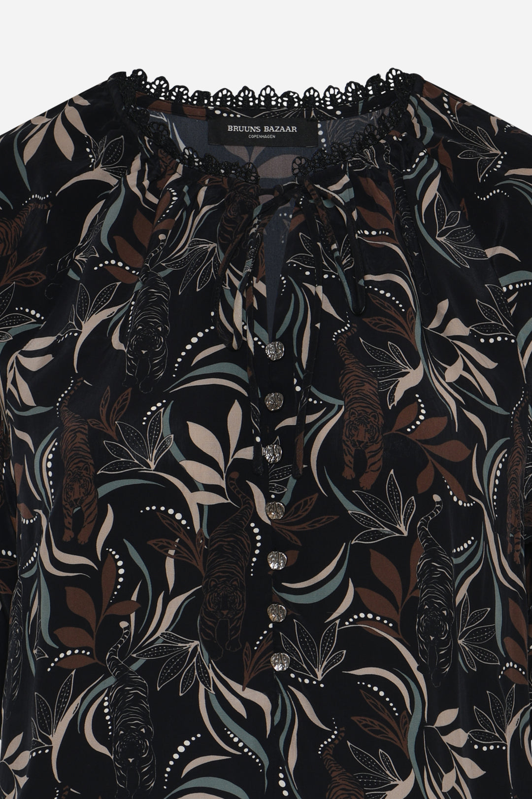 Bruuns Bazaar Women BarcellaBBKarly blouse Blouse Black Tiger
