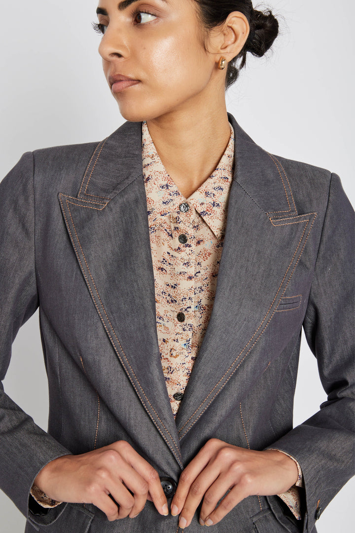 Bruuns Bazaar Women BellisBBTiff Blazer Blazer Blue Denim