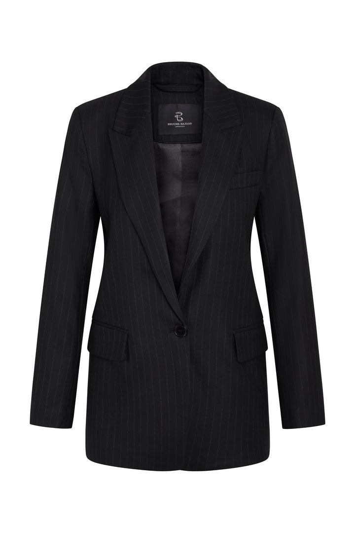 Bruuns Bazaar Women BillBBFrida blazer Blazer Black pinstripe