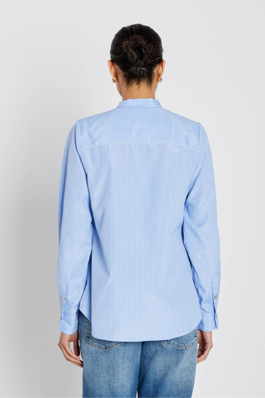 Bruuns Bazaar Women BorassusBBElza shirt Shirts Light blue stripe