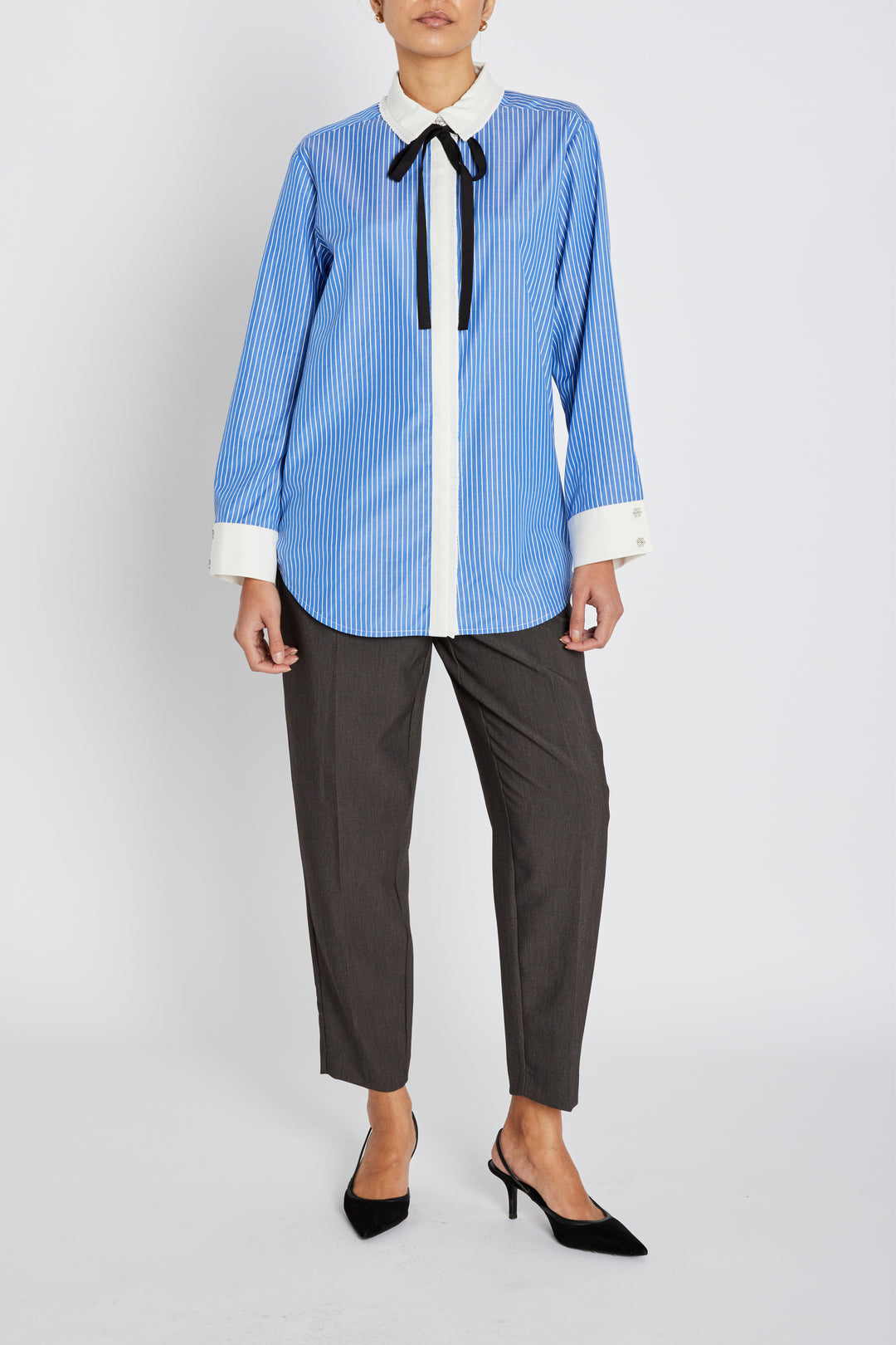 Bruuns Bazaar Women BorassusBBZiana shirt Shirts Dark blue Stripe