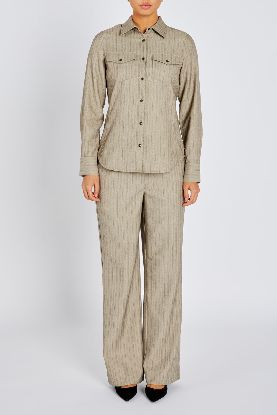 Bruuns Bazaar Women BoxelderBBFuju shirt Shirts Pinstripe w sequins