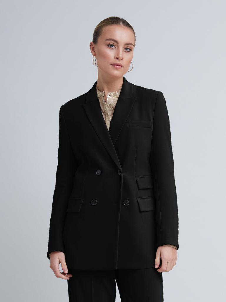 ジャケット・アウター DOUBLE BREASTED BLAZER BLACK BrassicaBBLinda blazer - Black – BRUUNSBAZAAR.COM